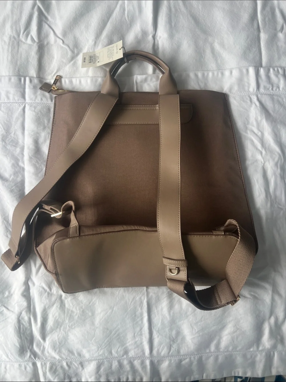 a new day Chocolate Brown Tote with Dual Straps